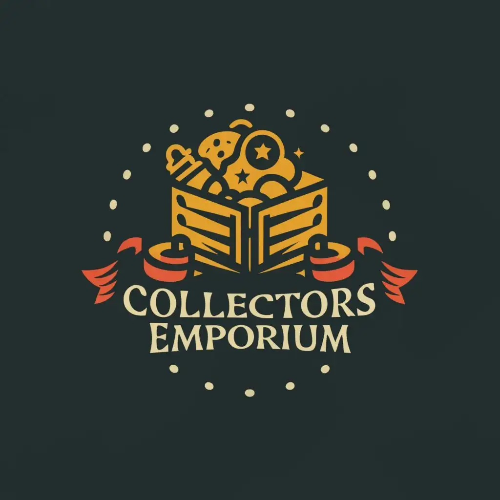 logo, treasure box, with the text "collectors emporium", typography, be used in Retail industry