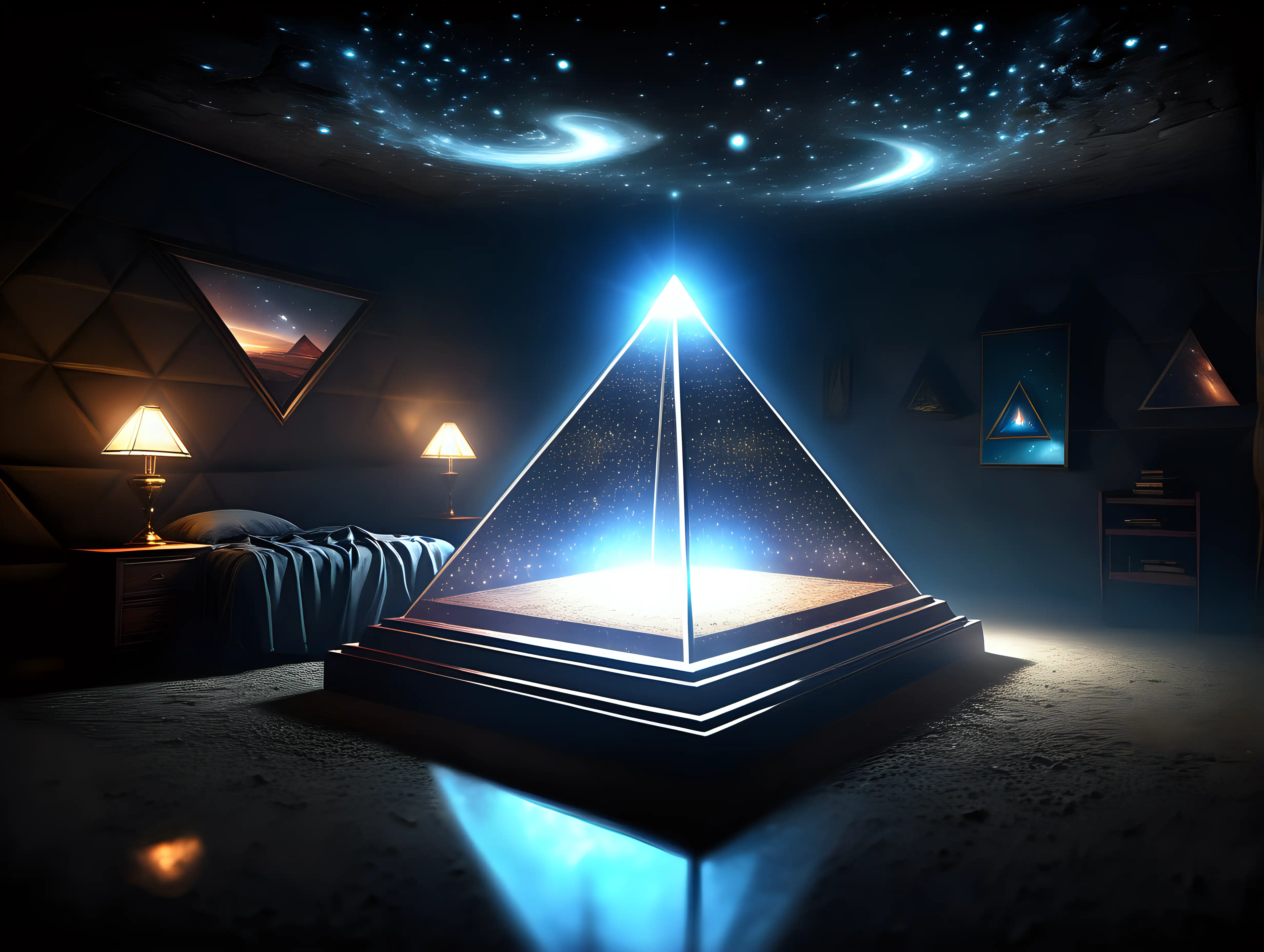 Cinematic Galactic Healing Pleiades Pyramid Light on Human Recipient