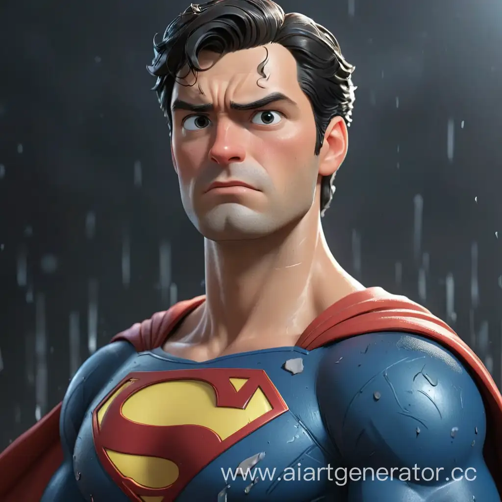 Cartoon-Superman-Rips-Open-His-Chest