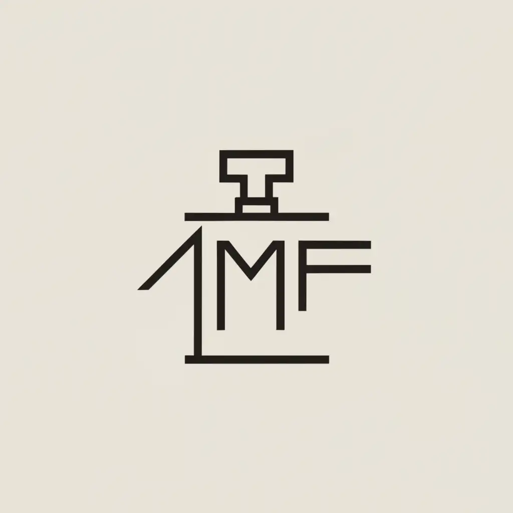 a logo design,with the text "MF", main symbol:Perfume,Minimalistic,be used in Beauty Spa industry,clear background