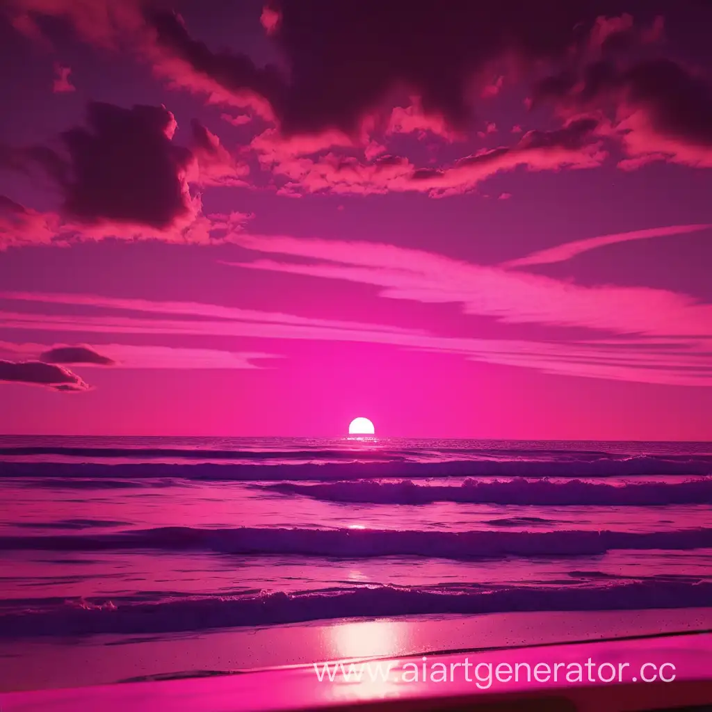 Vibrant-Pink-Sunset-Over-Serene-Landscape