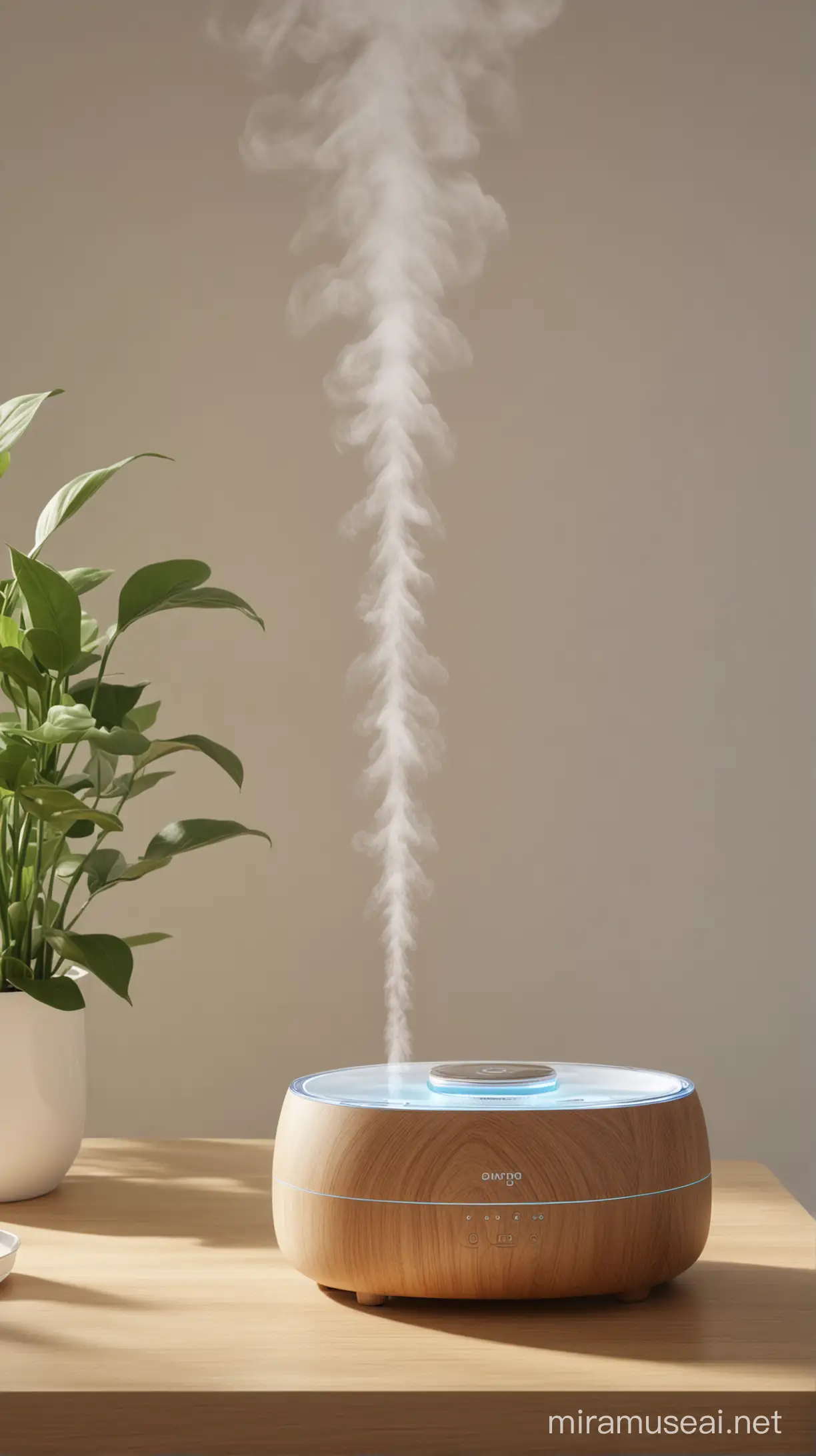 Ultrasonic Humidifier in a Hallelu Style Room Enhancing Youthful Ambiance