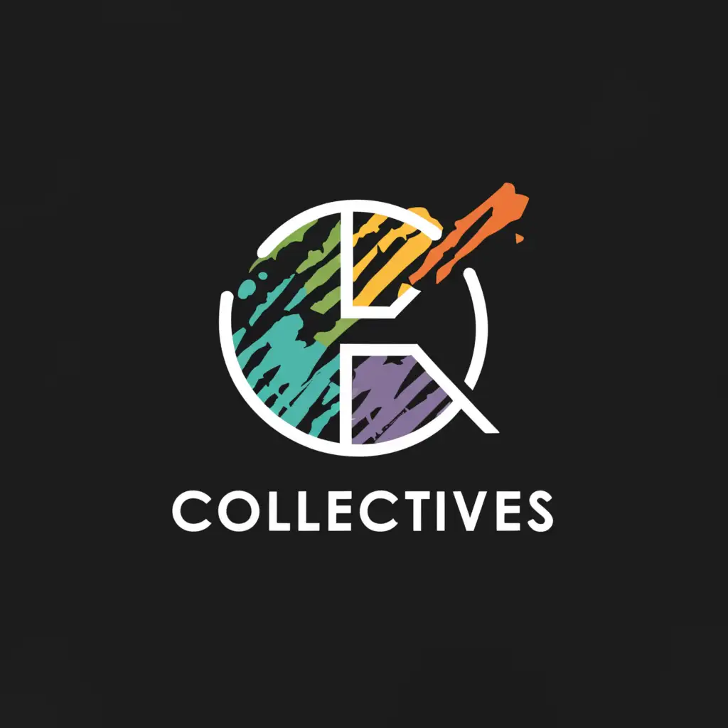 a logo design,with the text "DK COLLECTIVES", main symbol:art, gallerist, gallery, art seller, luxury, class.,Minimalistic,clear background