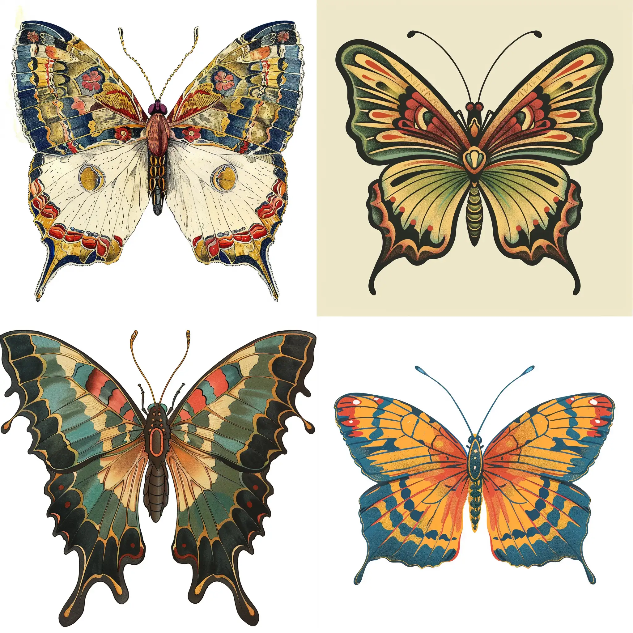 design butterfly in the  style of Ivan Bilibin