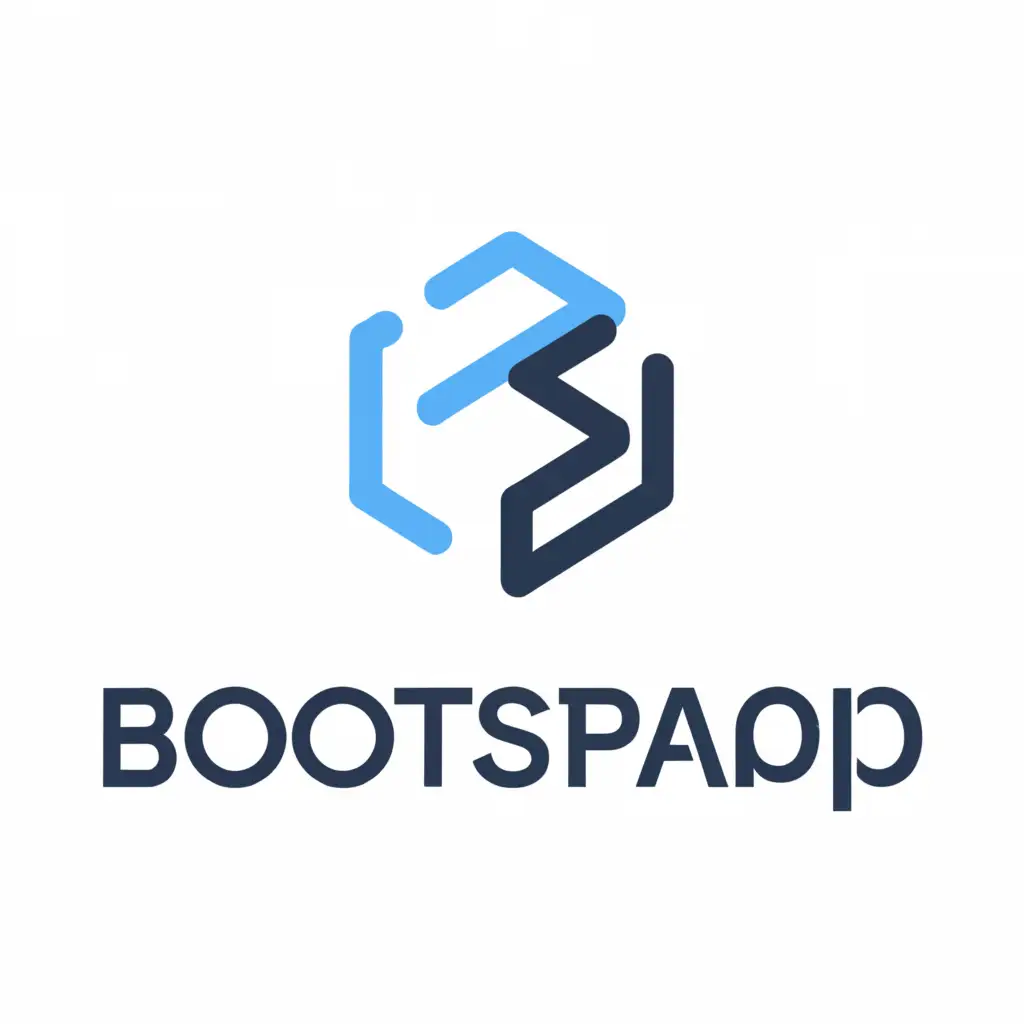 a logo design,with the text "Bootstrap", main symbol:geometry,Moderate,clear background