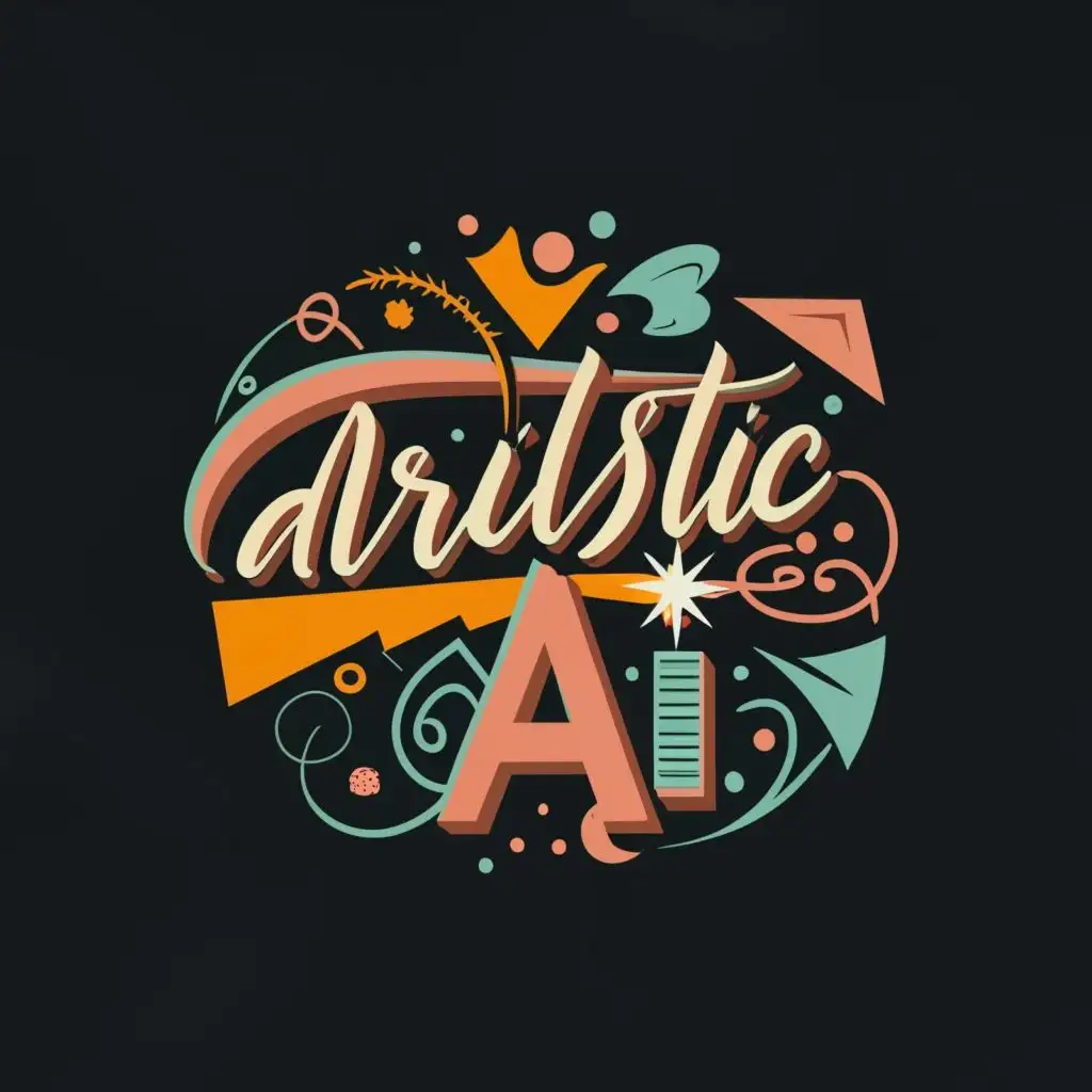 logo, AI ART, with the text "Artistic AI", typography, be used in Internet industry