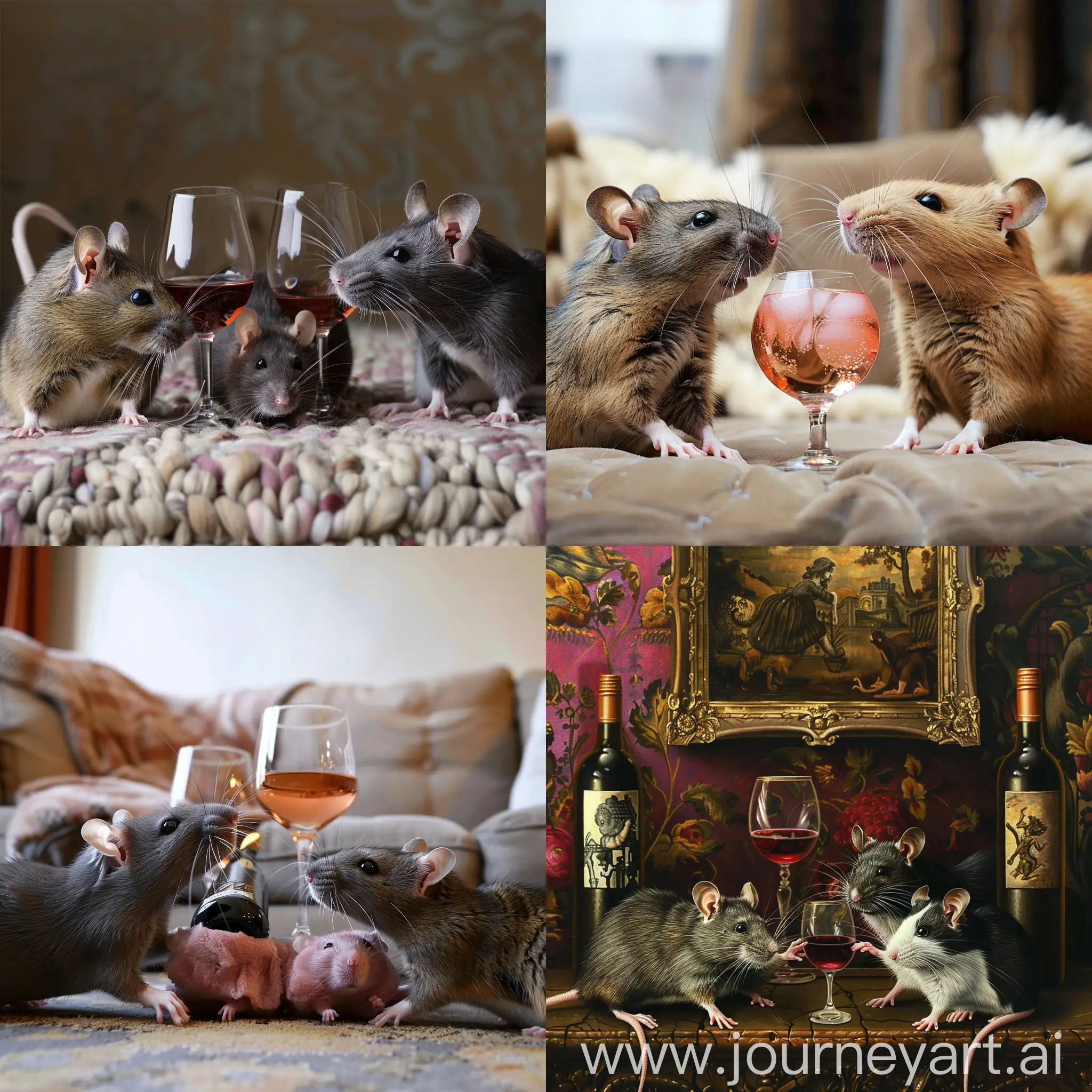 Whimsical-Gathering-Rats-and-Cats-Sipping-Wine-and-Sharing-Tales