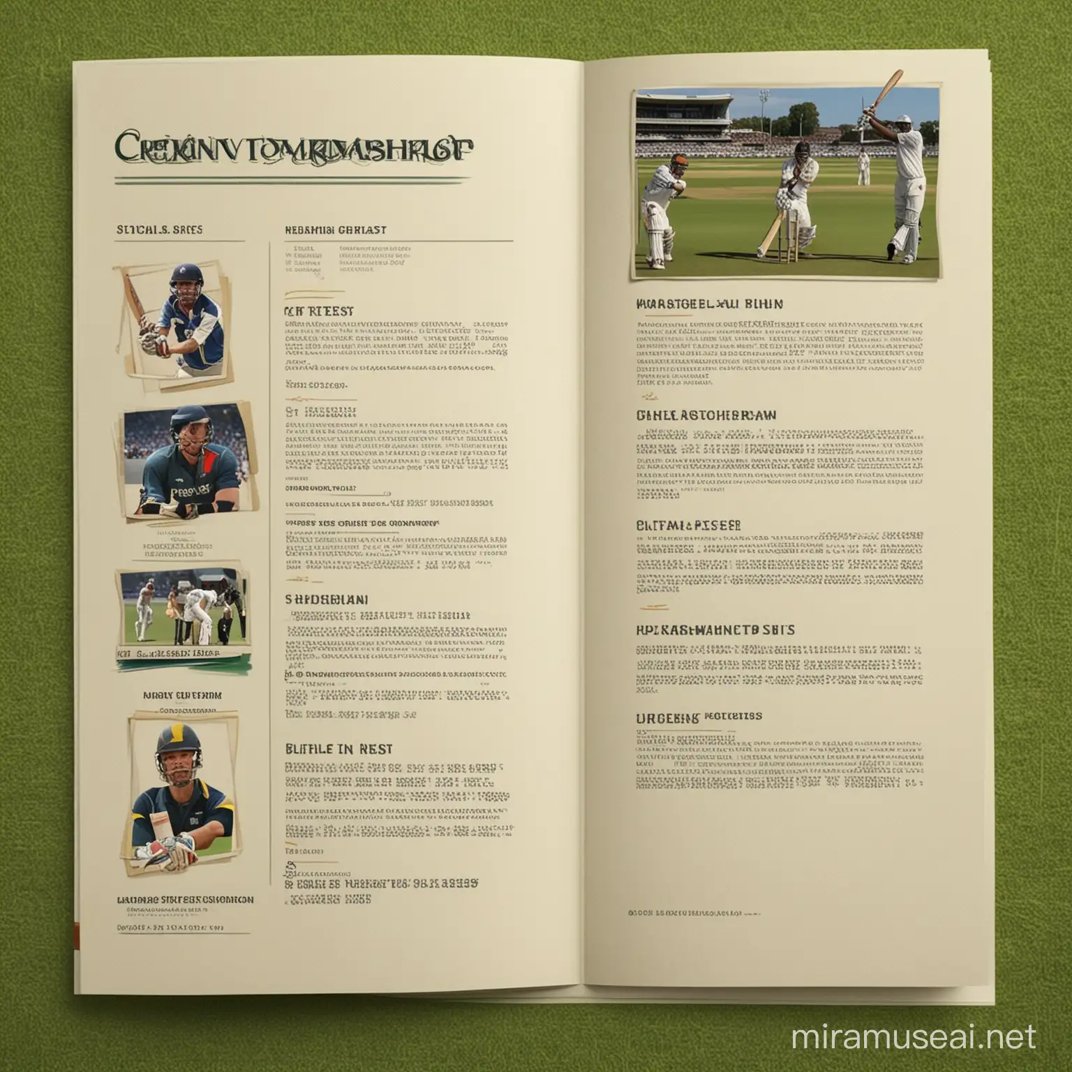 Dynamic Cricket Tournament Sports Program Design