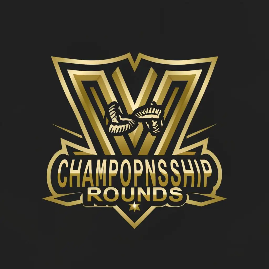 a logo design,with the text "Championship rounds", main symbol:MMA,Moderate,be used in Sports Fitness industry,clear background