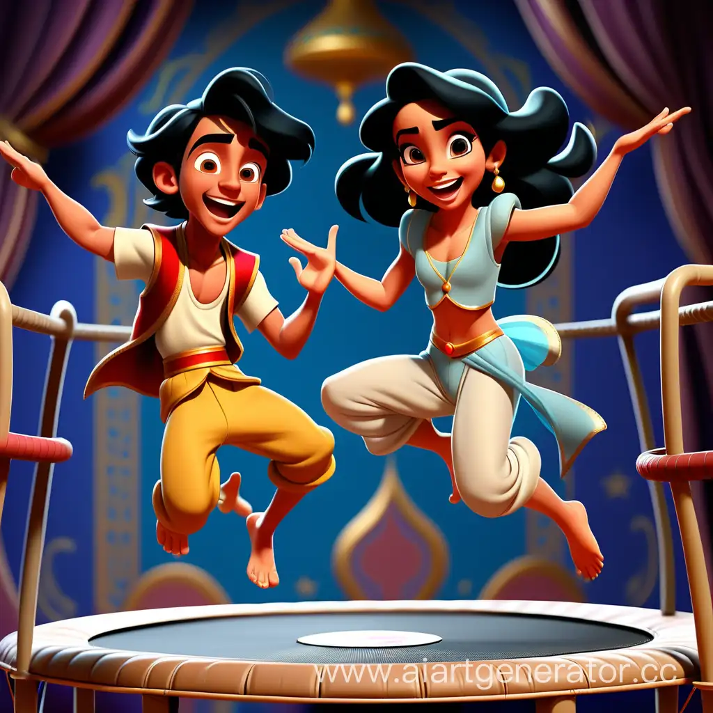 Joyful-Aladdin-and-Jasmine-Trampoline-Fun-in-Disney-Style
