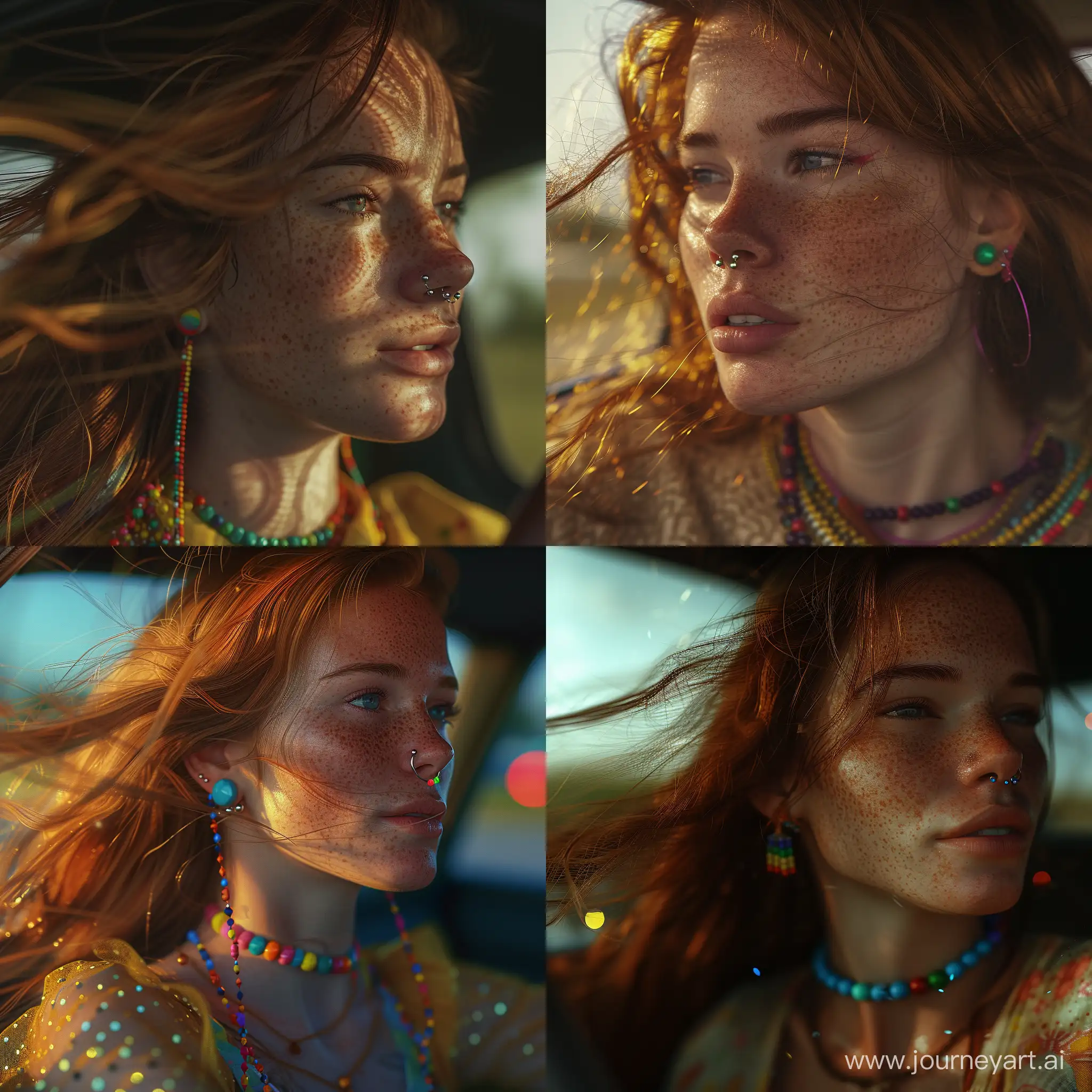 Hyperrealistic-Summer-Drive-Freckled-Hippie-Girl-with-Nose-Piercing