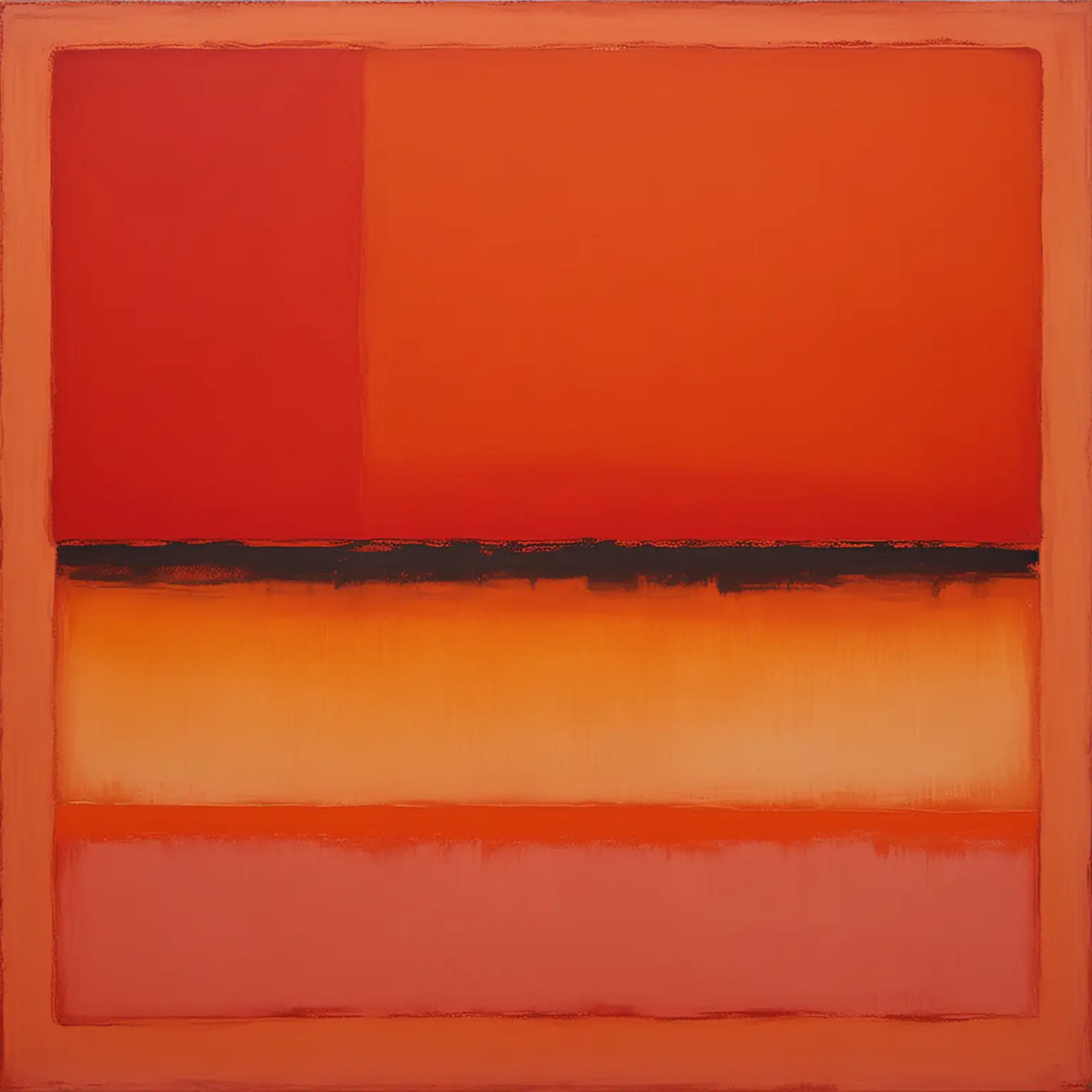 Vibrant Red and Orange Abstract Art in the Style of Rothko