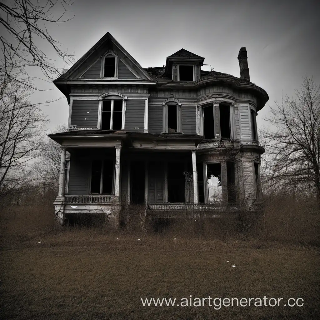 Eerie-Abandoned-House-in-Moonlit-Silence-Haunting-Urban-Exploration