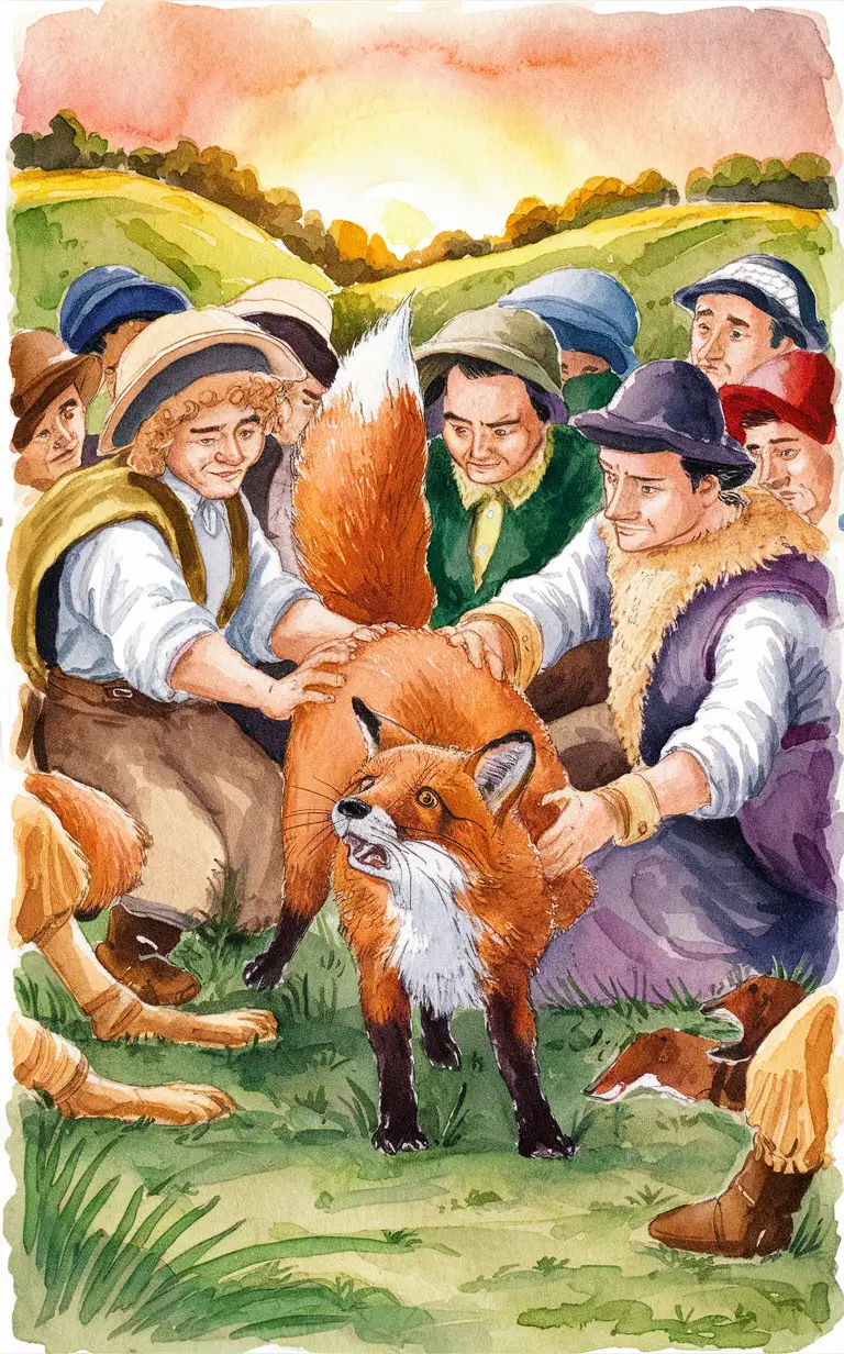 Shepherds-Catching-a-Fox-Cub-in-the-Fields