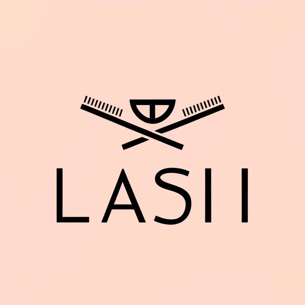 a logo design,with the text "LASII", main symbol:Eyebrows, eyelashes,Minimalistic,be used in Beauty Spa industry,clear background