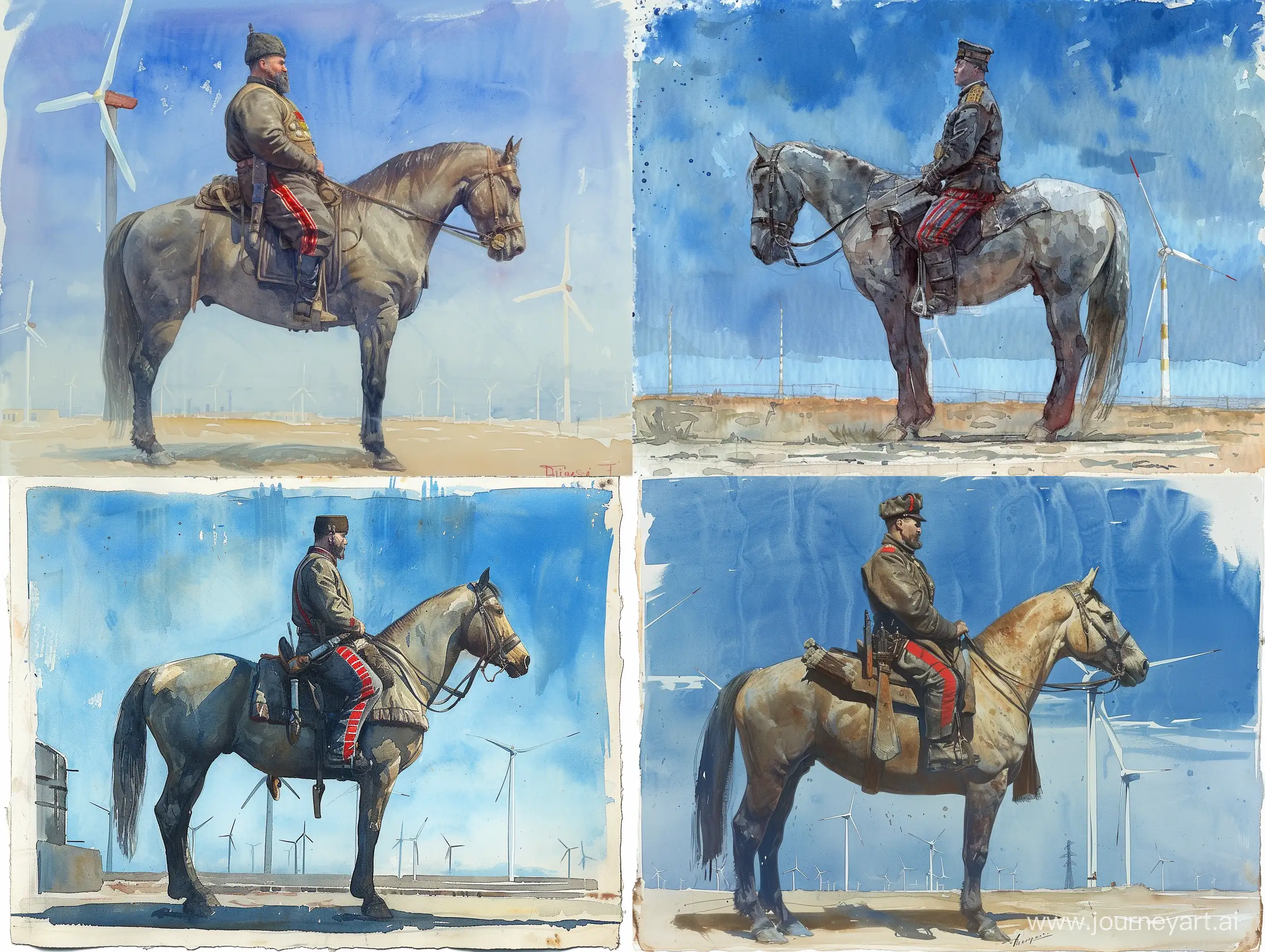 Cossack-Horseman-in-Ivan-Bilibin-Style-Amidst-Wind-Turbines