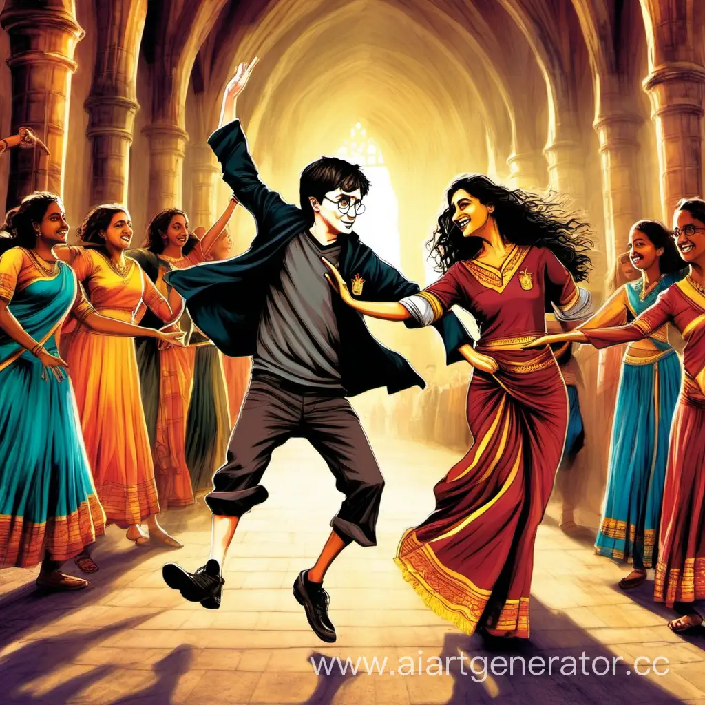 Harry-Potter-Dancing-with-Parvati-Patil-at-Hogwarts-Ball