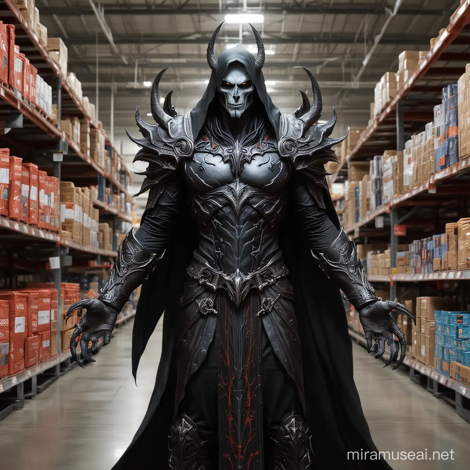Malthael the Archangel of Death Working at Costco in a Diablo Crossover
