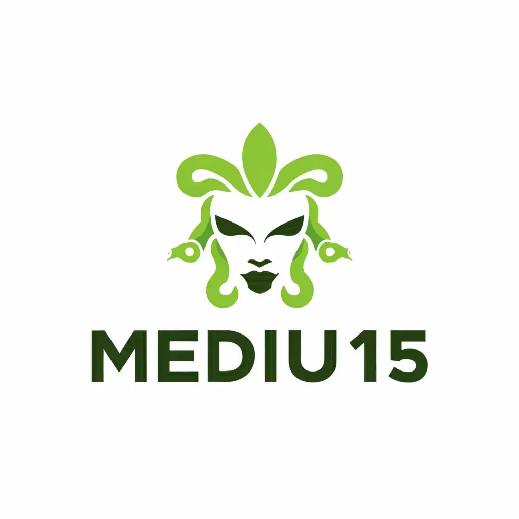 LOGO-Design-for-Medu15-Enticing-Green-Medusa-Symbol-on-a-Clear-and-Moderate-Background