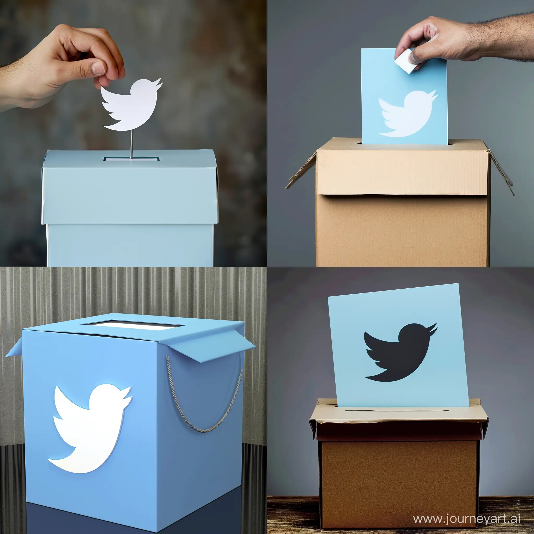 twitter voting in election box