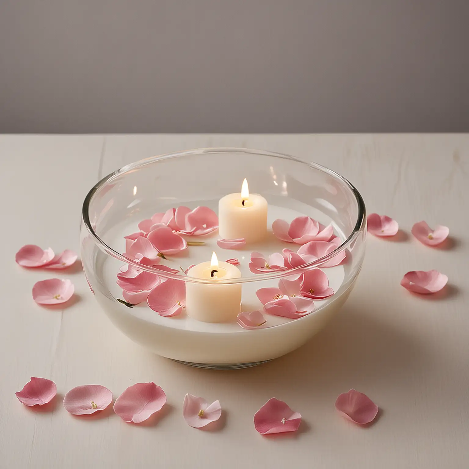 Minimalist-Floating-Candle-and-Petal-Centerpiece-for-Romantic-Weddings