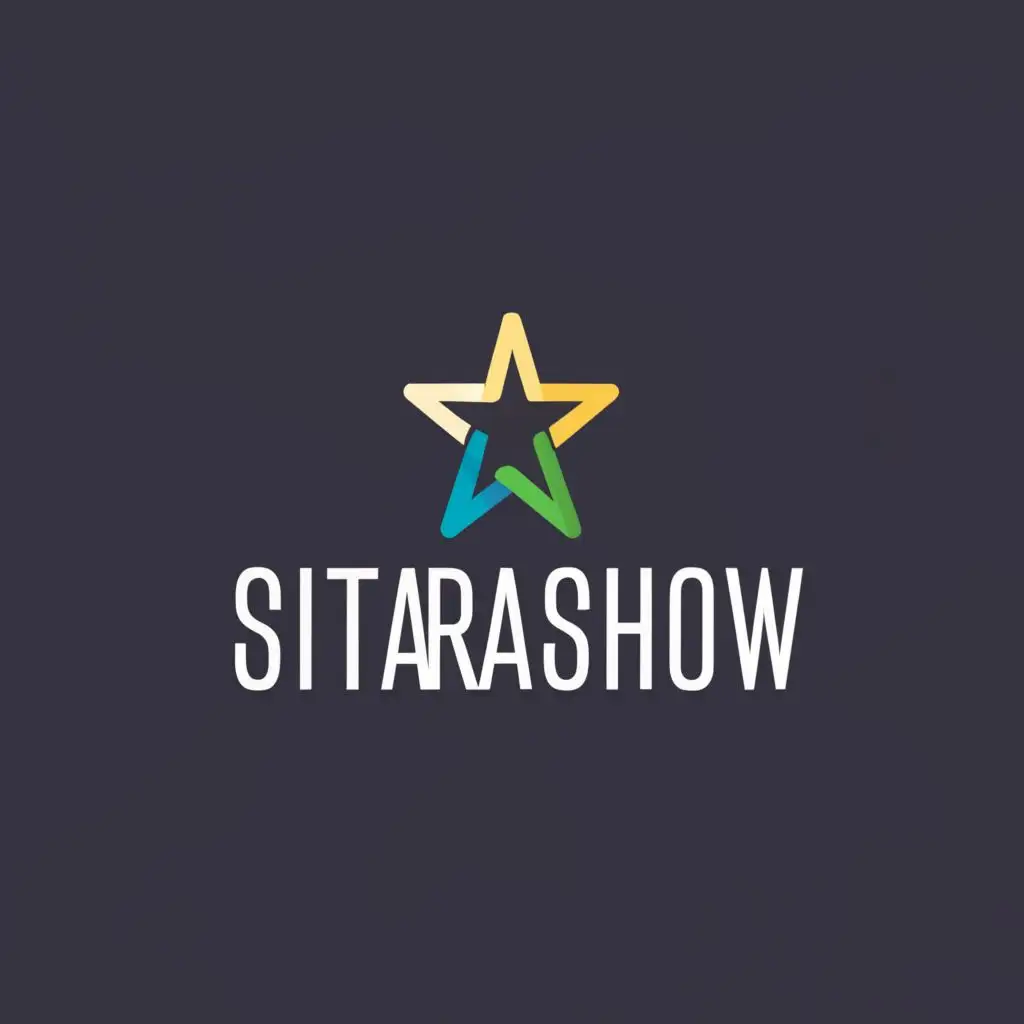 LOGO-Design-for-Sitara-Show-Radiant-Star-Emblem-on-a-Pristine-Palette
