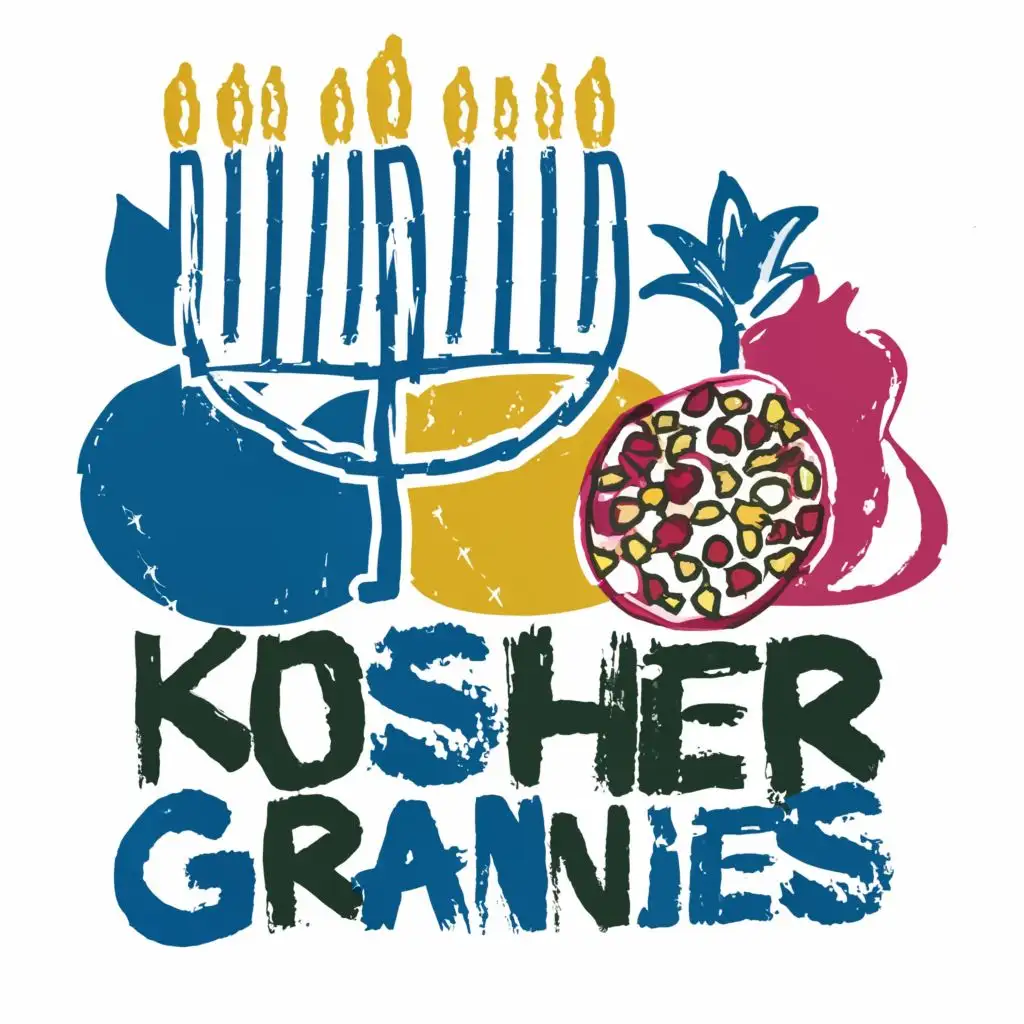 LOGO-Design-for-Kosher-Grannies-Vibrant-Israelinspired-Emblem-with-Menorah-and-Pomegranate-Motifs