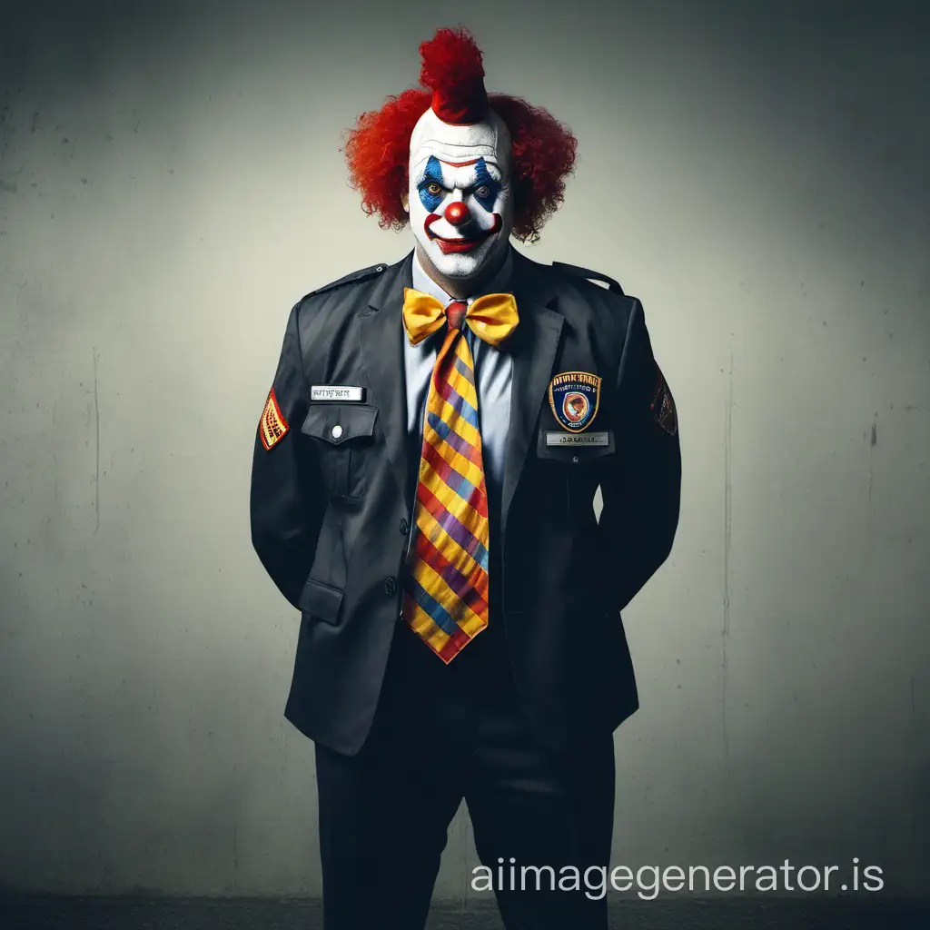 Colorful-Clown-Providing-Entertainment-in-a-Secure-Environment
