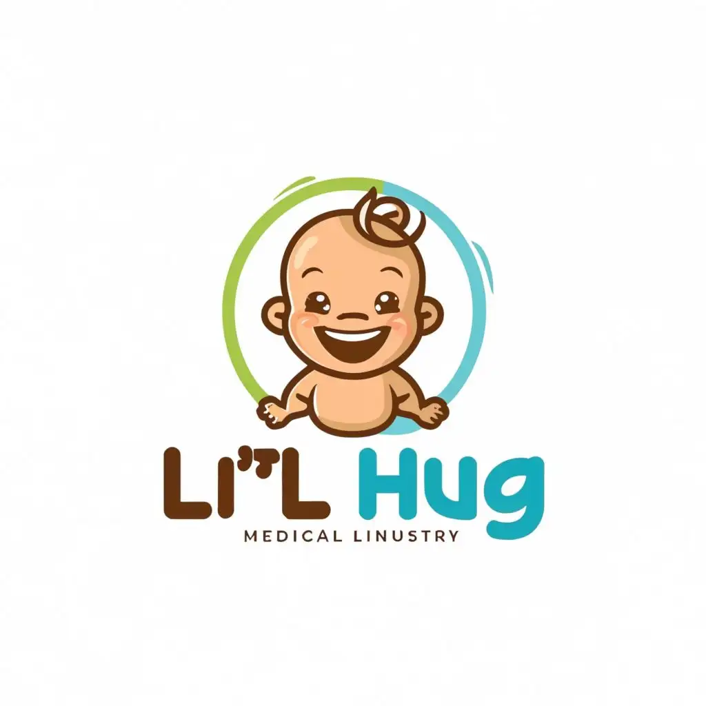 LOGO-Design-For-Lil-Hug-Pediatric-Comfort-with-Warm-Typography-for-Medical-Dental-Industry