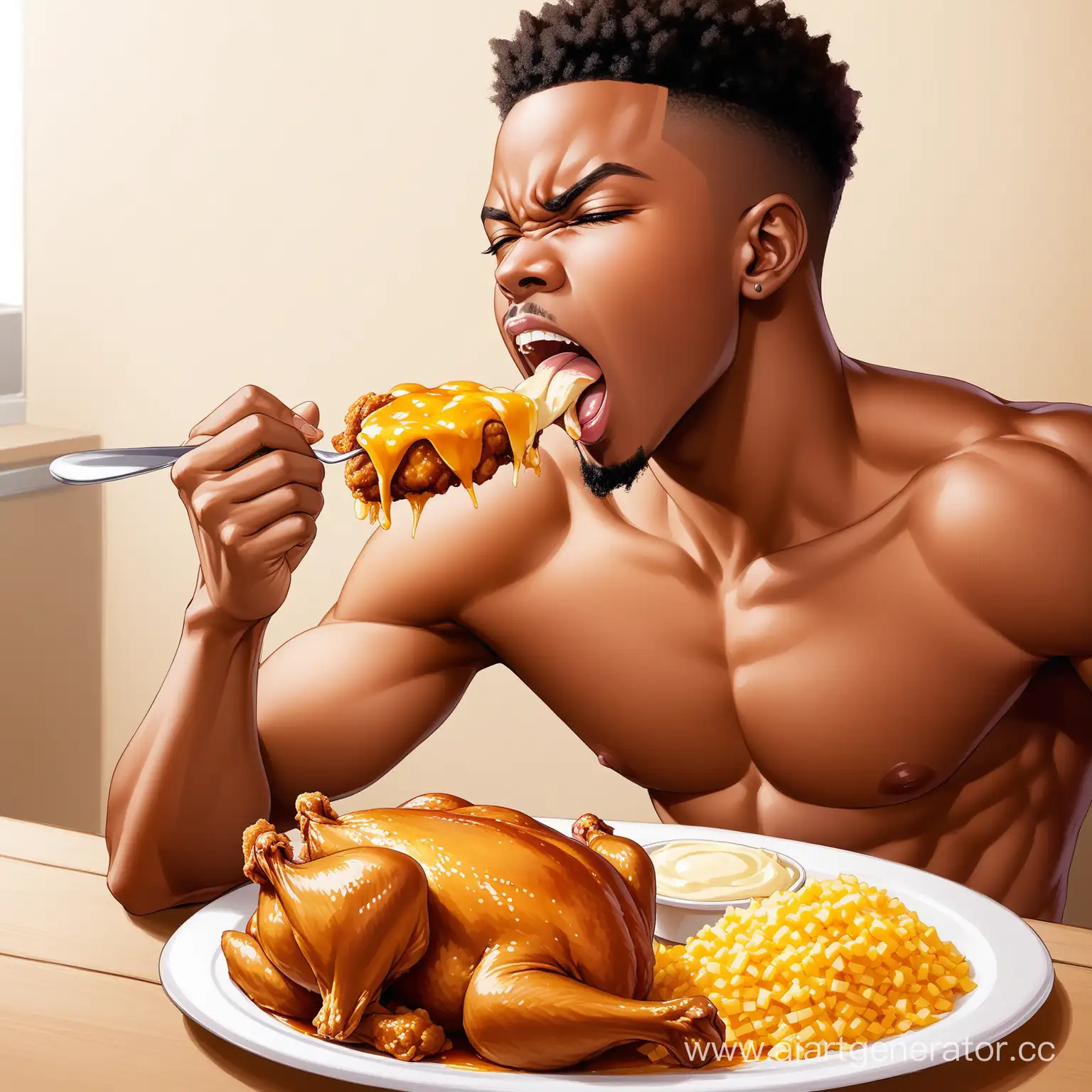 ishow speed African American strimer eats chiken