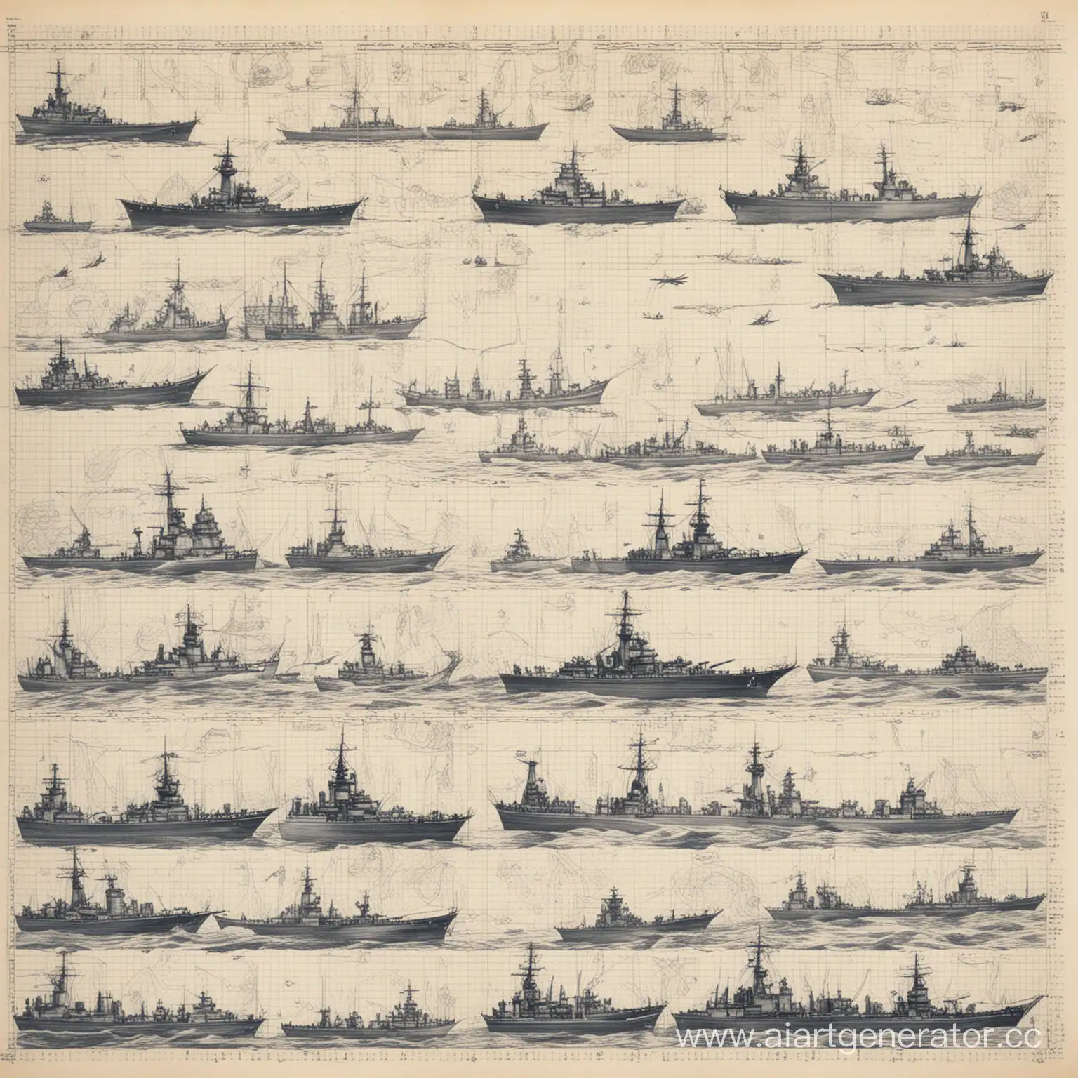 Naval-Ships-Engaging-in-Grid-Paper-Battle