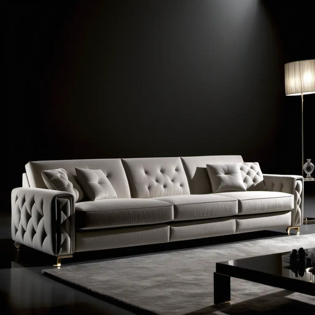 Innovative Sofa Design with Movable Arms and Back Pull Mechanism