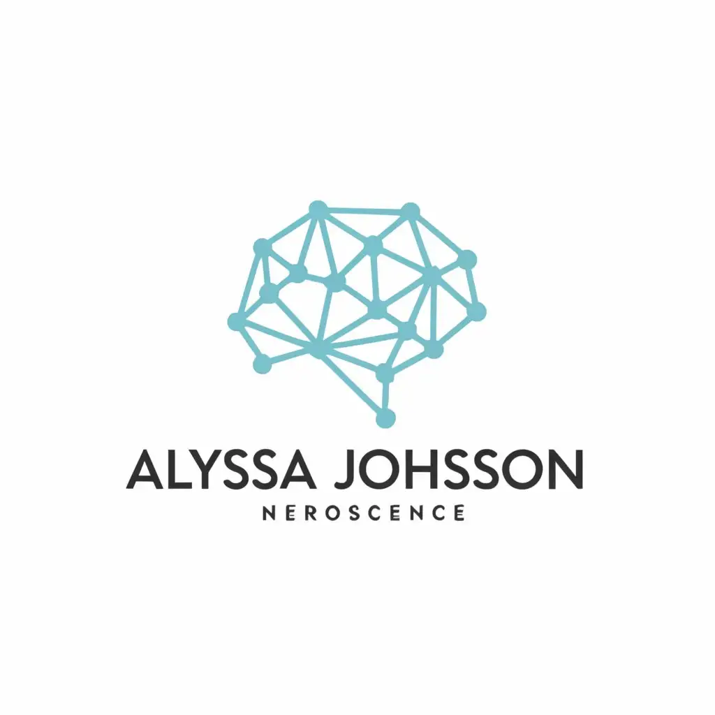 a logo design,with the text "Alyssa Johnson", main symbol:neuroscience,Moderate,be used in Education industry,clear background