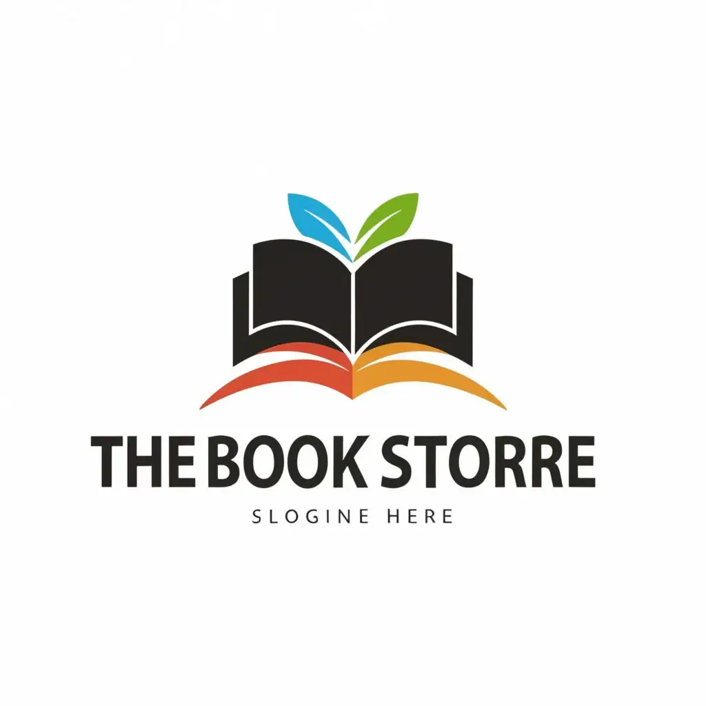 logo, Book, with the text "The Book Store", typography, be used in Internet industry