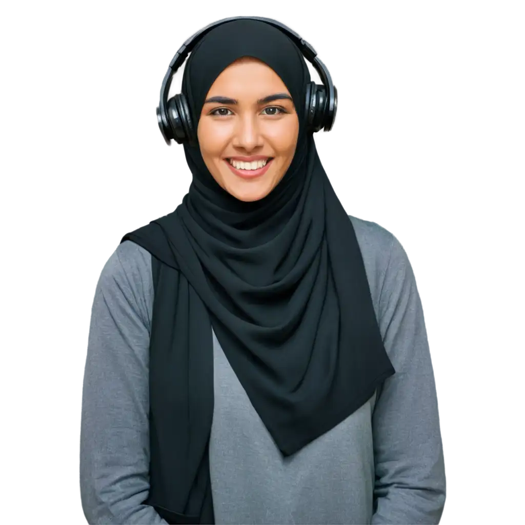 HighQuality-PNG-Image-Girl-in-Pakistan-Wearing-a-Hijab-with-Headphones