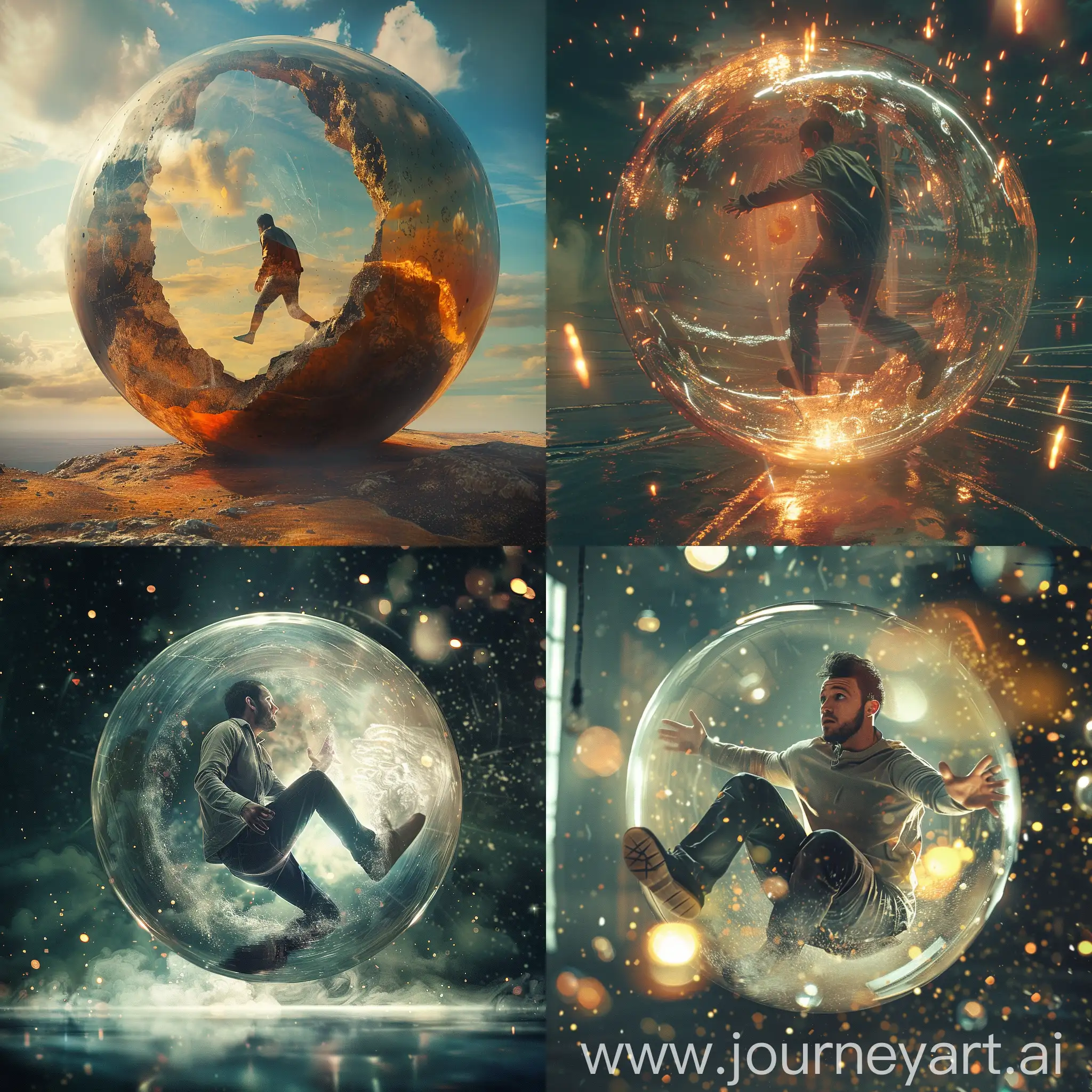 Intense-Escape-Man-Enclosed-in-Magical-Sphere