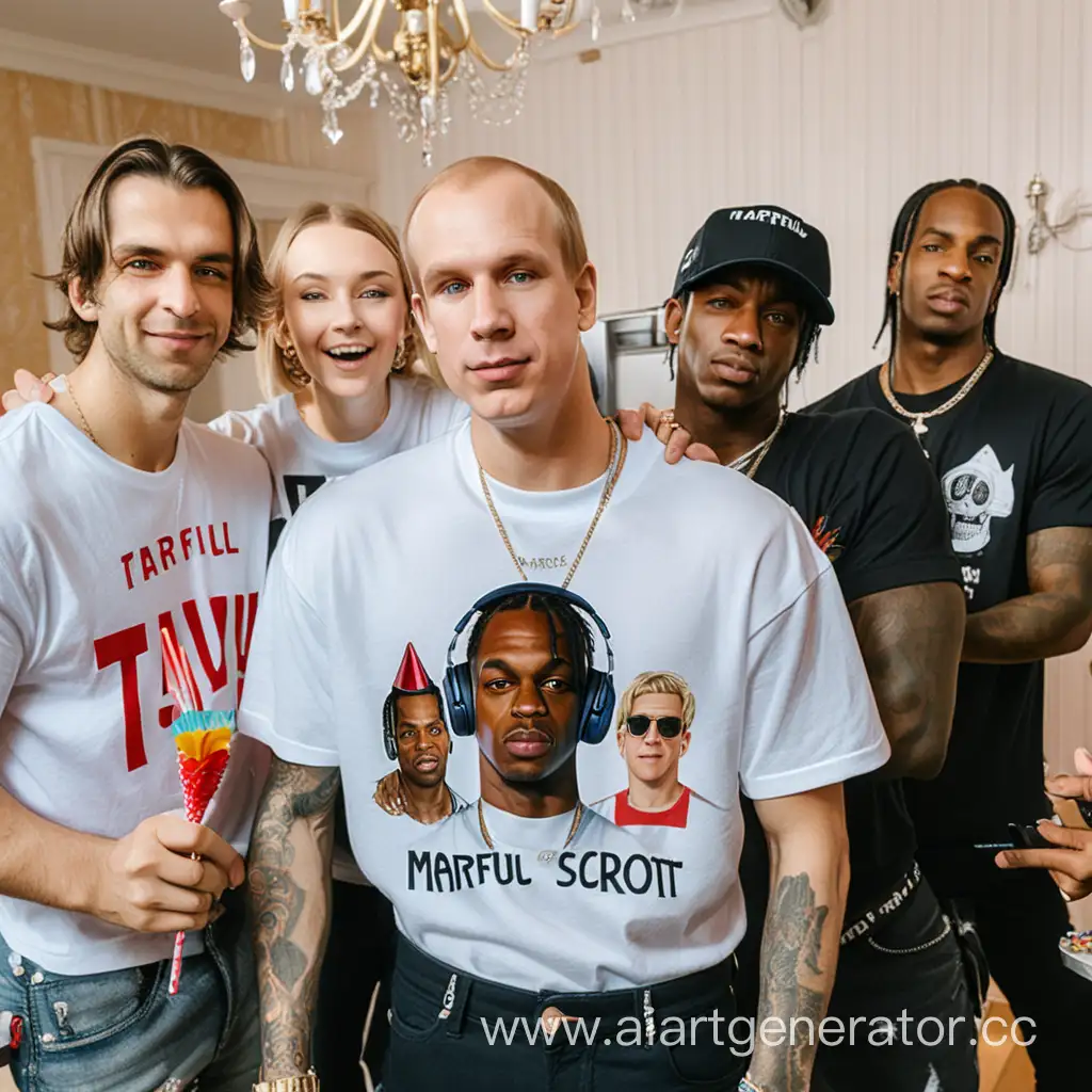 Russian-Ivan-and-Travis-Scott-Celebrate-Birthday-in-Martful-Tshirts