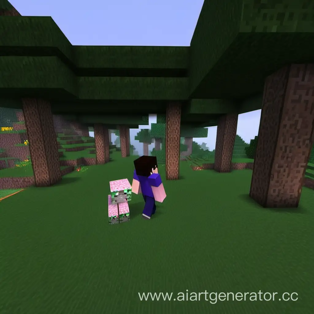 Minecraft-Player-Embarks-on-a-Morning-Adventure