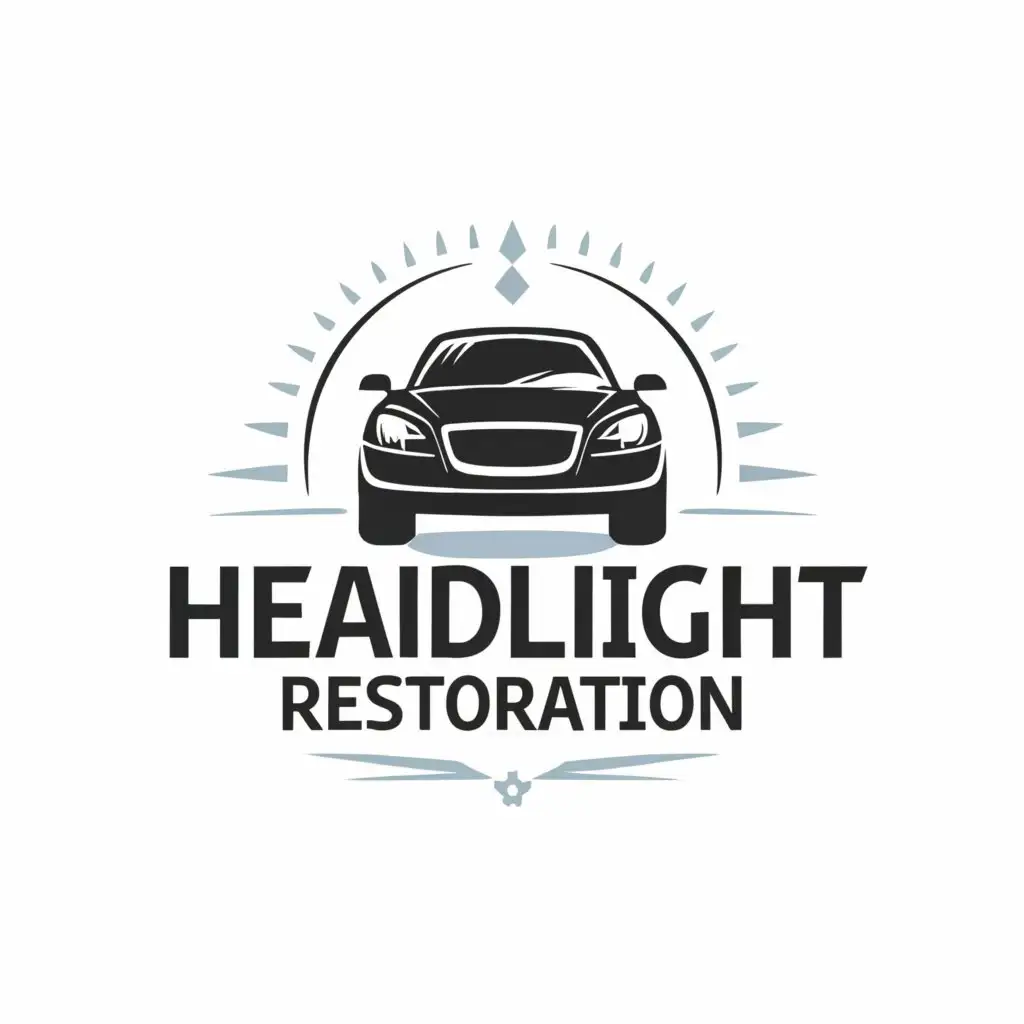 a logo design,with the text 'Headlight Restoration', main symbol:Car light,Moderate,clear background