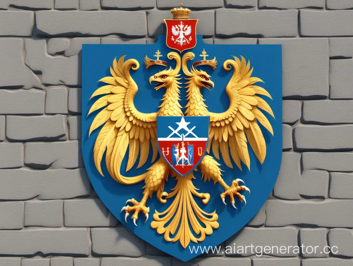 Герб города Горелкинград, 4к, реализм, по типу гербов Российской Федерации, с надписями на кириллице