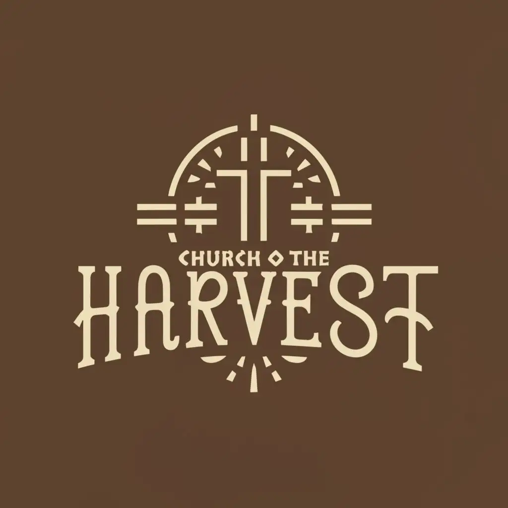 a logo design,with the text "Church of the Harvest", main symbol:Cross,Moderate,be used in Religious industry,clear background