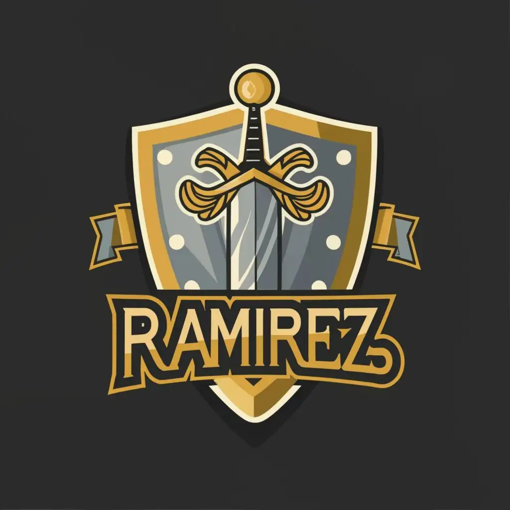 LOGO-Design-For-Ramirez-Elegant-Shield-and-Sword-Emblem-for-Religious-Industry