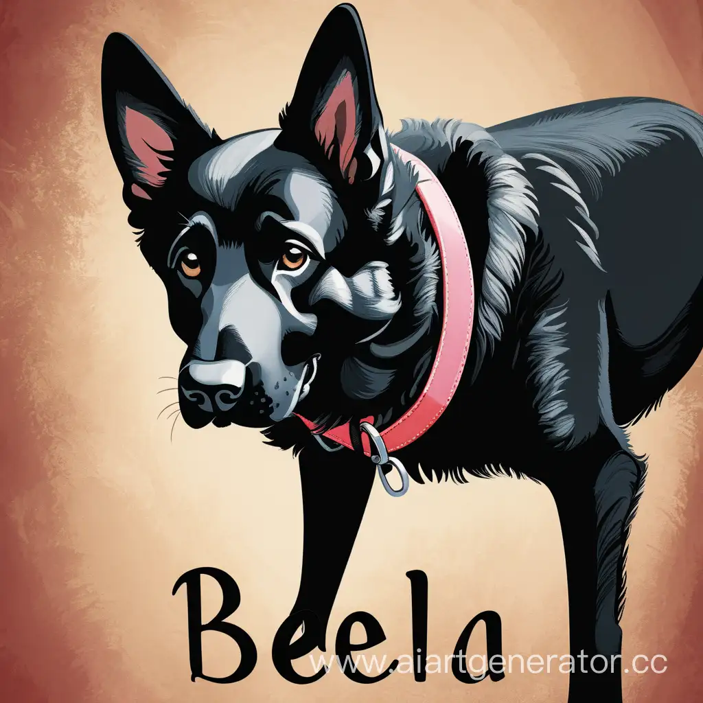 Adorable-Black-German-Shepherd-Named-Bella-Disneystyle-Poster