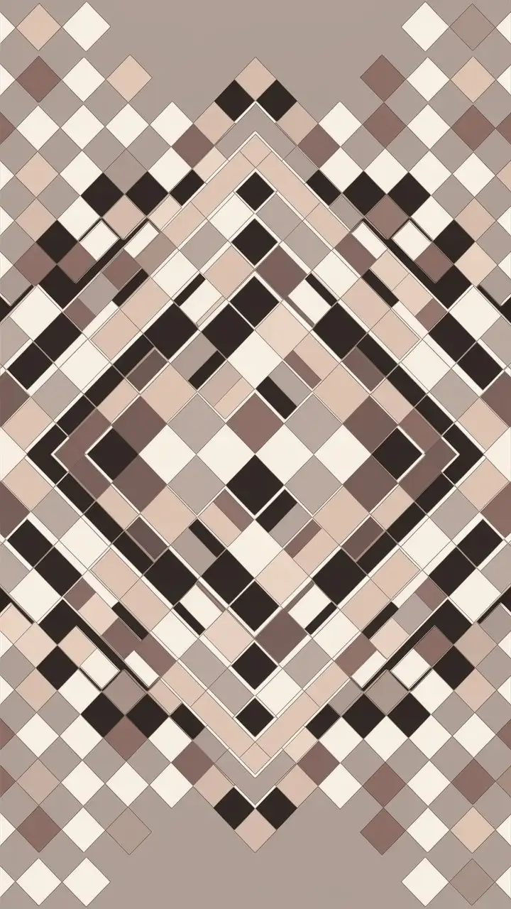 Neutral color diamond pattern