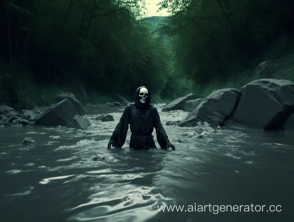 Death man in the river 
