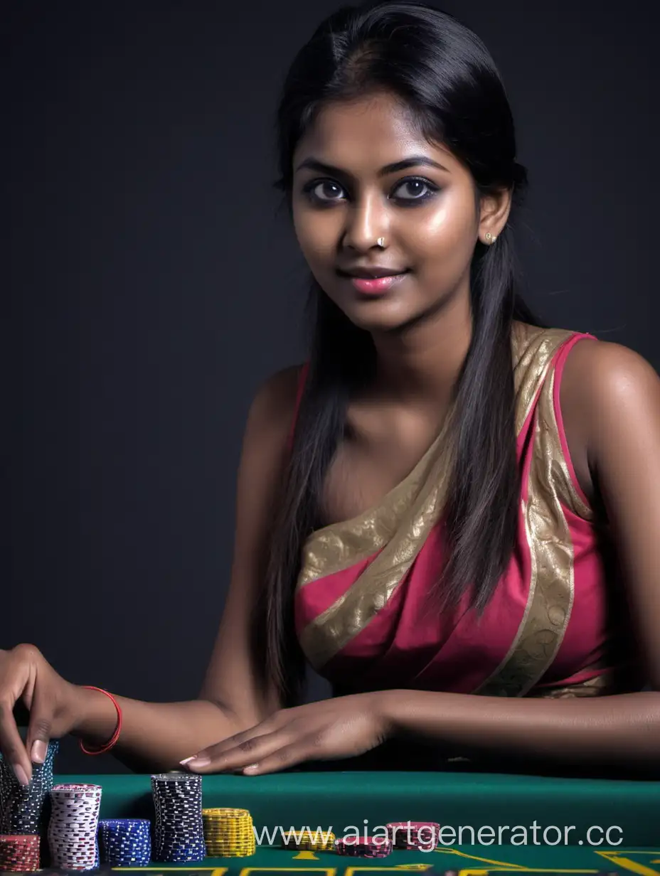 девушка из бангладеша рекламирует онлайн казино, максимальная реалистичность