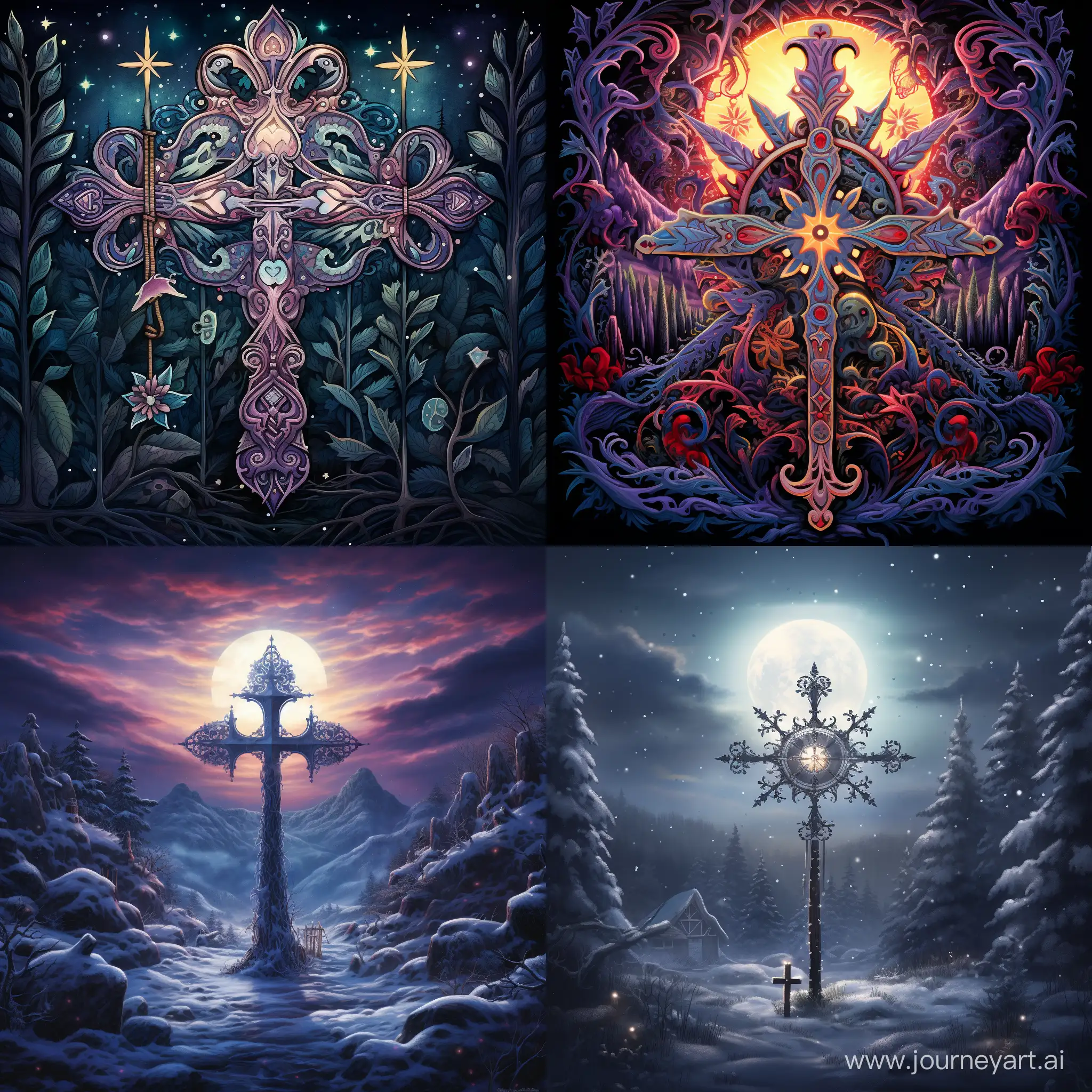 Majestic-Advent-Cross-Illuminated-in-a-Radiant-Display