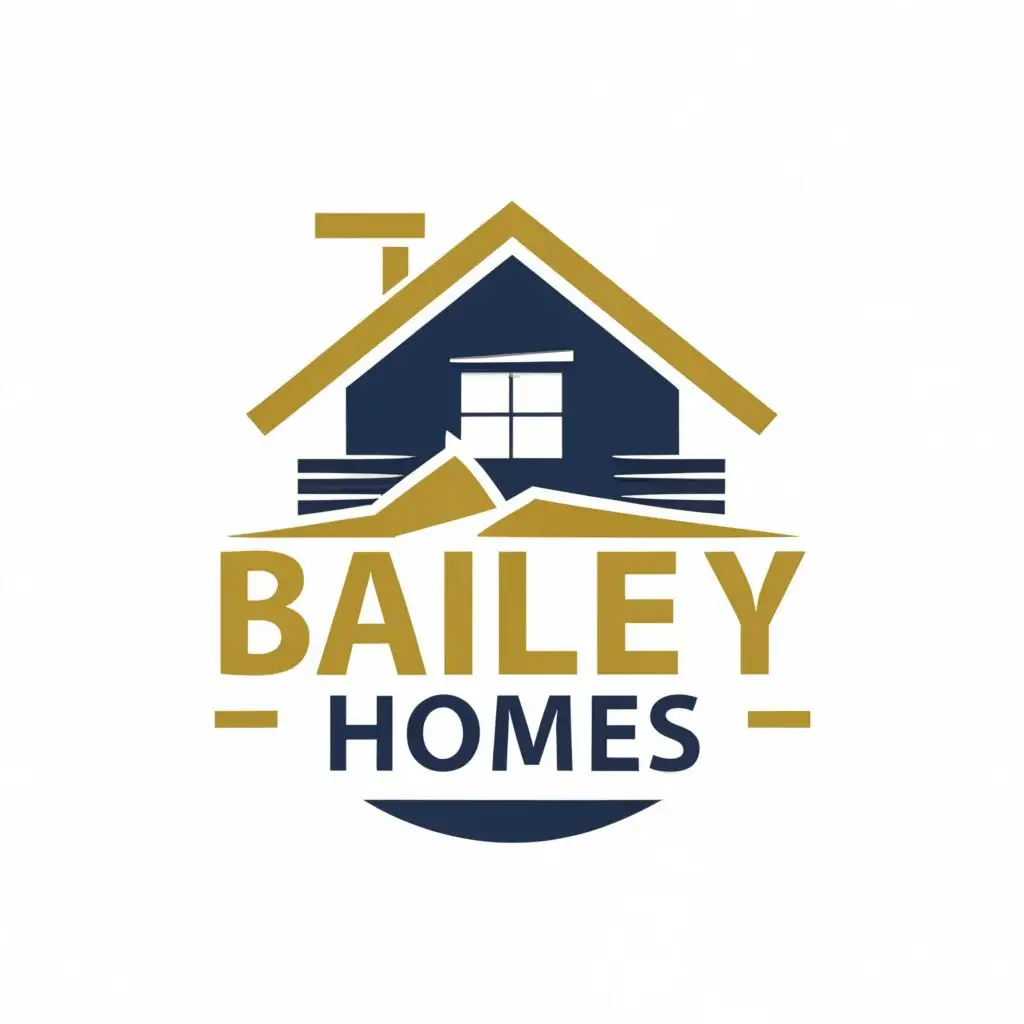 logo, House, with the text "Bailey Homes", typography, be used in Construction industry