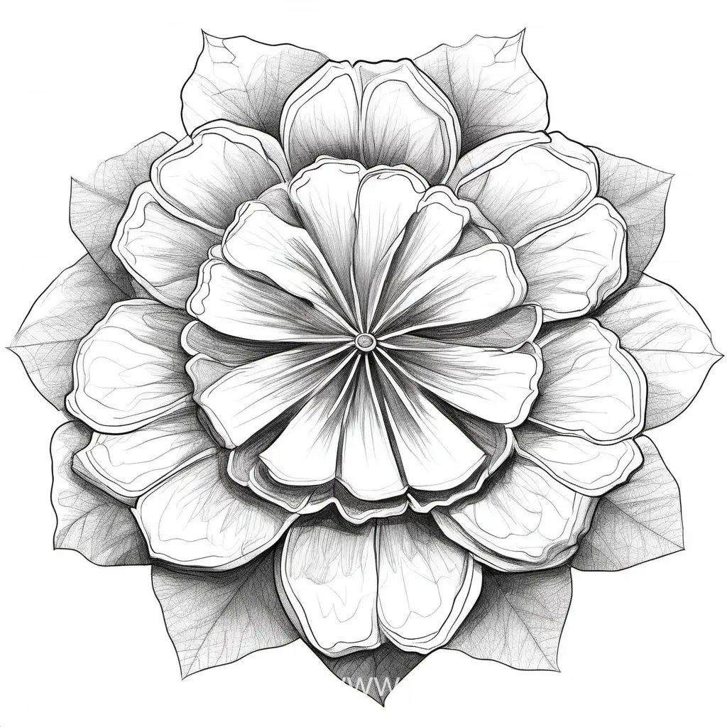 Vibrant-Campsis-Flower-Rosette-Pattern-Illustration