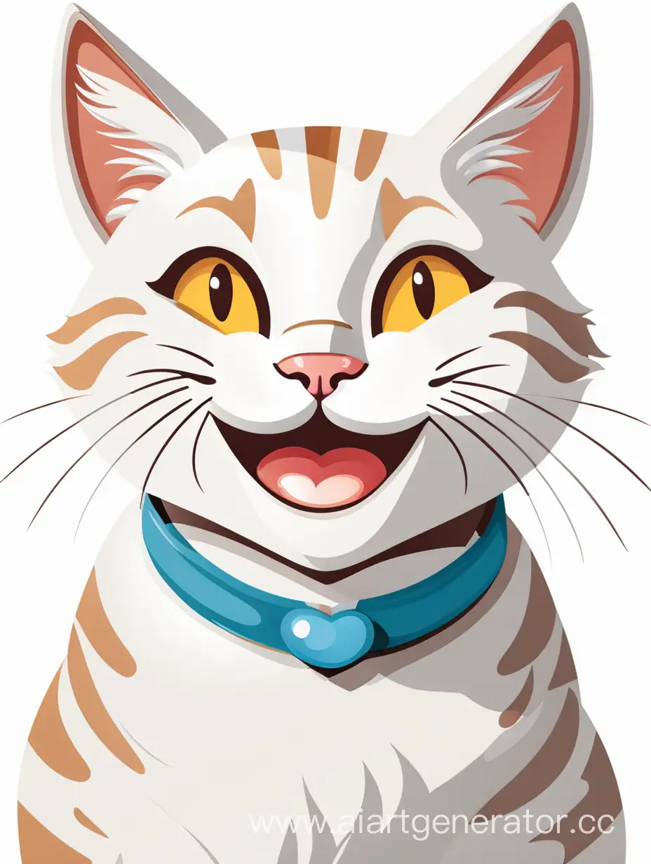 Joyful-Smiling-Cat-Vector-PNG-Illustration